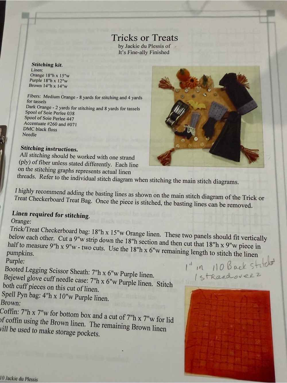 Tricks or Treats  out of print Stitching Kit by  It’s Fine-ally Finished